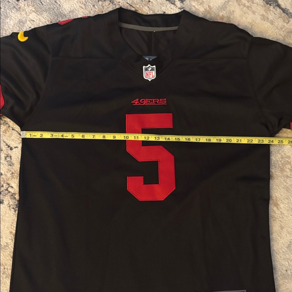 NWT Nike NLF Shop Men's Black and Red San Francisco 49ers Jersey size Large - Picture 8 of 8